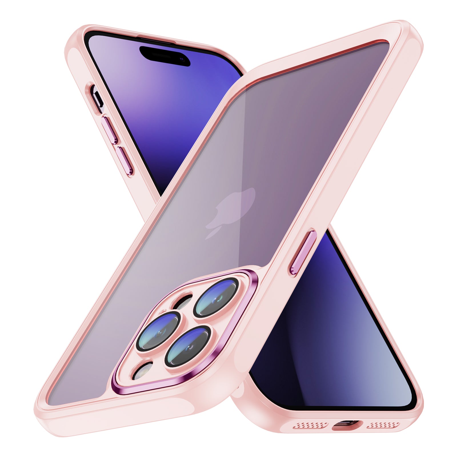 For iPhone 14 Pro Max Clear Phone Case Hard Acrylic Back + Soft TPU Protective Cover with Len Protector For iPhone 14 Pro Max Clear Phone Case Hard Acrylic Back + Soft TPU Protective Cover with Len Protector